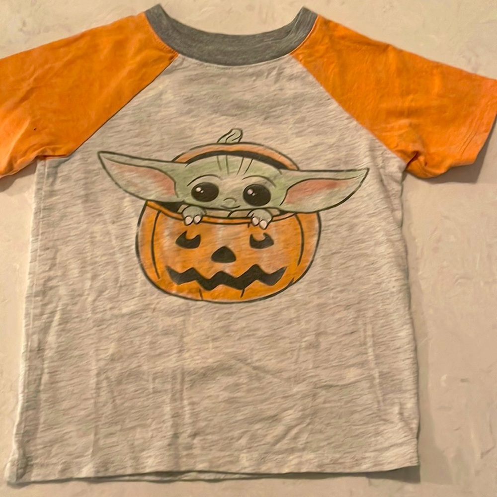 Halloween Star Wars Yoda pumpkin short sleeve t-shirt